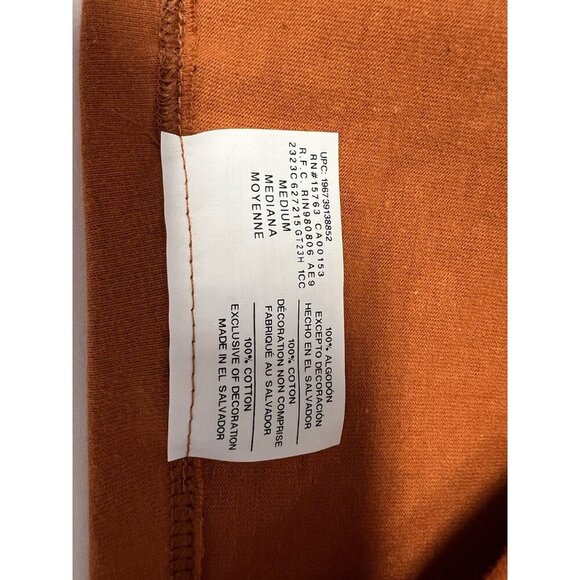 Champion Mens C Logo Classic T-Shirt~Size Medium~Burnt Orange Graphic Tee L9 06 - Picture 8 of 9